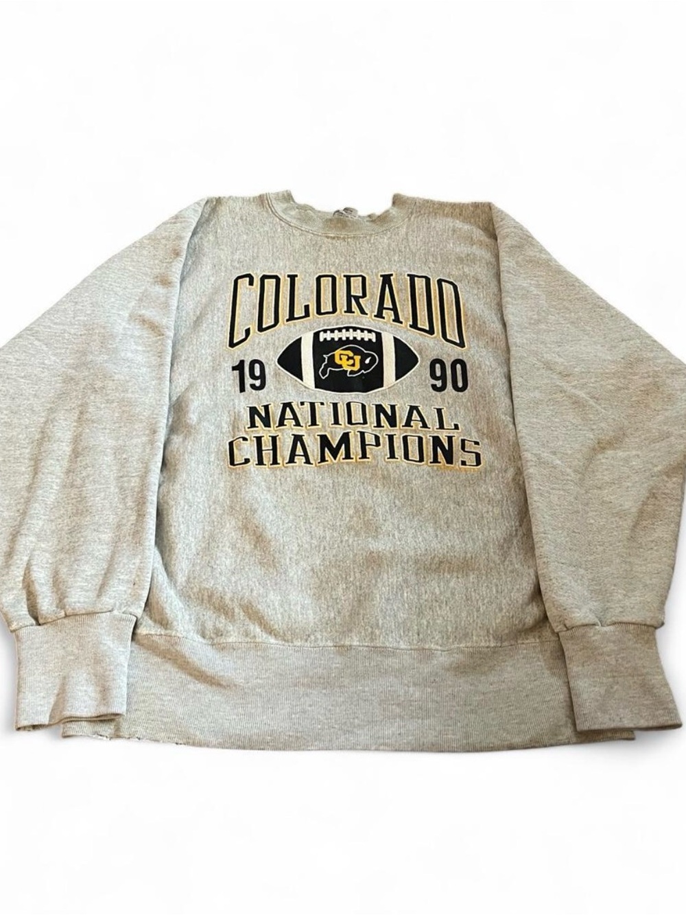 Vintage Colorado Buffaloes 1990 National Champions Crewneck Sweatshirt Size L